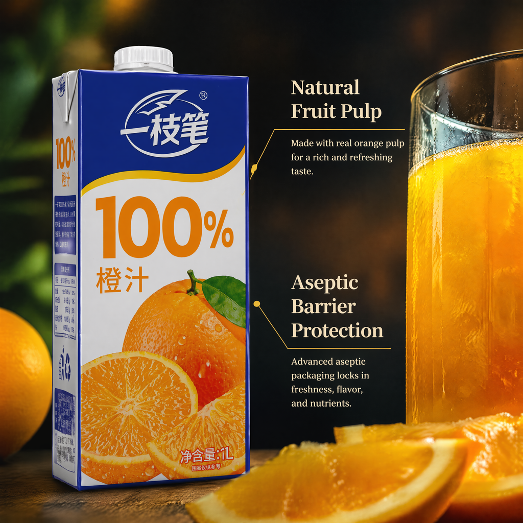 Yizhibi 100% Orange Juice - 1L (一枝笔 100% 橙汁)