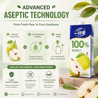 Yizhibi 100% Pure Laiyang Pear Juice 1L – Natural Refreshing Fruit Drink