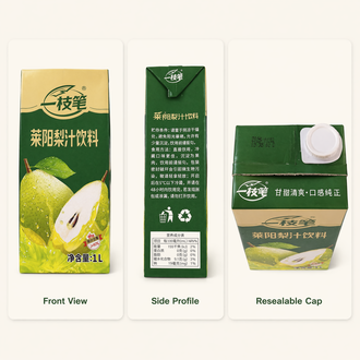 Yizhibi Laiyang Pear Juice Drink 1L – ≥80% Real Fruit Juice