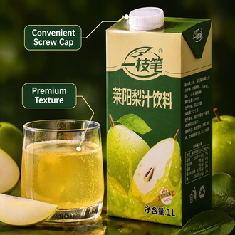 Yizhibi Laiyang Pear Juice Drink 1L – ≥80% Real Fruit Juice