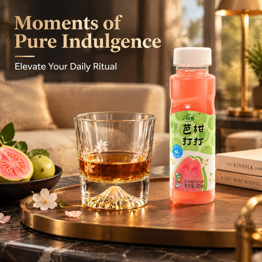 ONE PEN SG Yizhibi NFC Guava Citrus Juice Drink + Mount Fuji Glass Gift Set Bundle NFC Guava Citrus Juice + Mount Fuji Cup Set SG