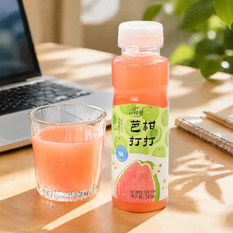 一支笔 (Yi Zhi Bi) BaGanDaDa Guava & Amla Juice Drink 245ml – NFC Guava Oil Citrus Fruit Juice Beverage, 60% Juice Content, No Added Sugar, Added Prebiotics, Natural Refreshing Fruit Drink in PET Bottle, 10 Bottles per Carton