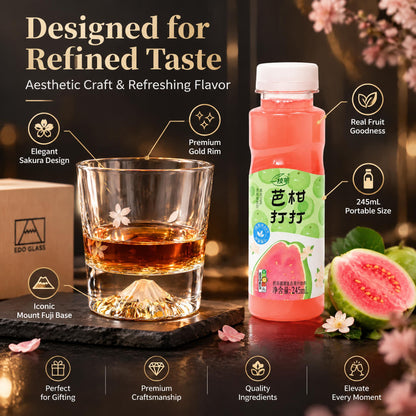 ONE PEN SG Yizhibi NFC Guava Citrus Juice Drink + Mount Fuji Glass Gift Set Bundle NFC Guava Citrus Juice + Mount Fuji Cup Set SG