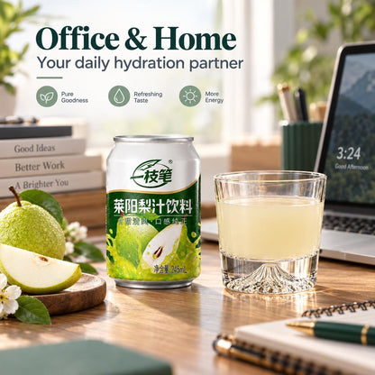 ONE PEN SG Laiyang Pear Juice Beverage 245ml Cans + Mount Fuji Glass Gift Set Bundle Pear Juice 245ml x20 + Mount Fuji Cup Set SG