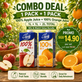 Yizhibi 100% Apple Juice + 100% Orange Juice 1L x 2 Packs (1+1 Combo) Singapore - ONE PEN SG