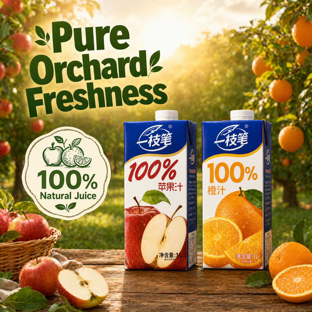 Yizhibi 100% Apple Juice + 100% Orange Juice 1L x 2 Packs (1+1 Combo) Singapore - ONE PEN SG