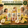 YIZHIBI 100% Laiyang Pear Juice 100% Apple Juice 100% Laiyang Pear Citrus Juice 15 Bottles Total 460mL Each Value Pack Perfect for Sharing Home Office Gatherings Pure Natural Delicious Made for Family - ONE PEN SG