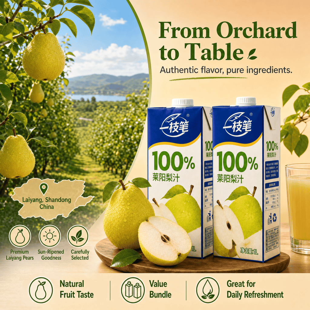 Yizhibi 100% Laiyang Pear Juice 1L x 2 Packs (1+1 Combo) Singapore - ONE PEN SG