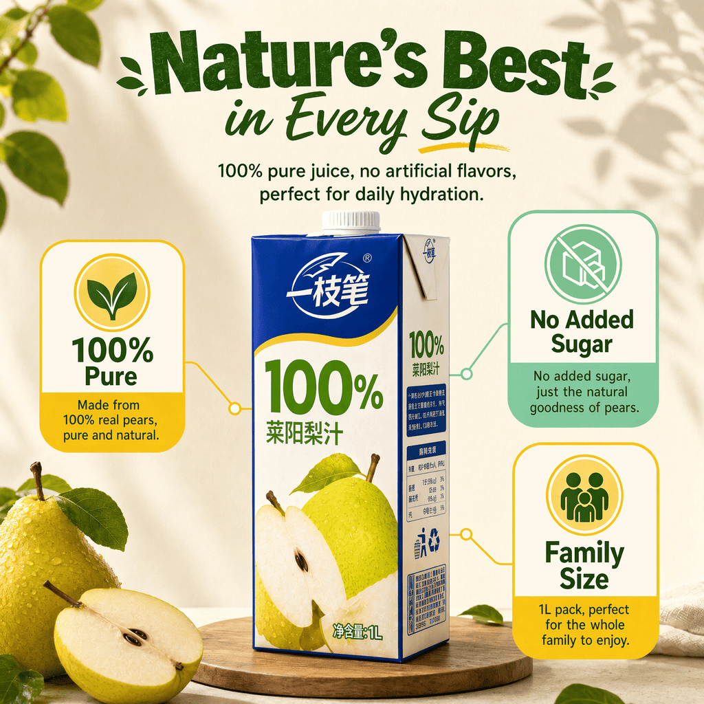 Yizhibi 100% Laiyang Pear Juice 1L x 2 Packs (1+1 Combo) Singapore - ONE PEN SG