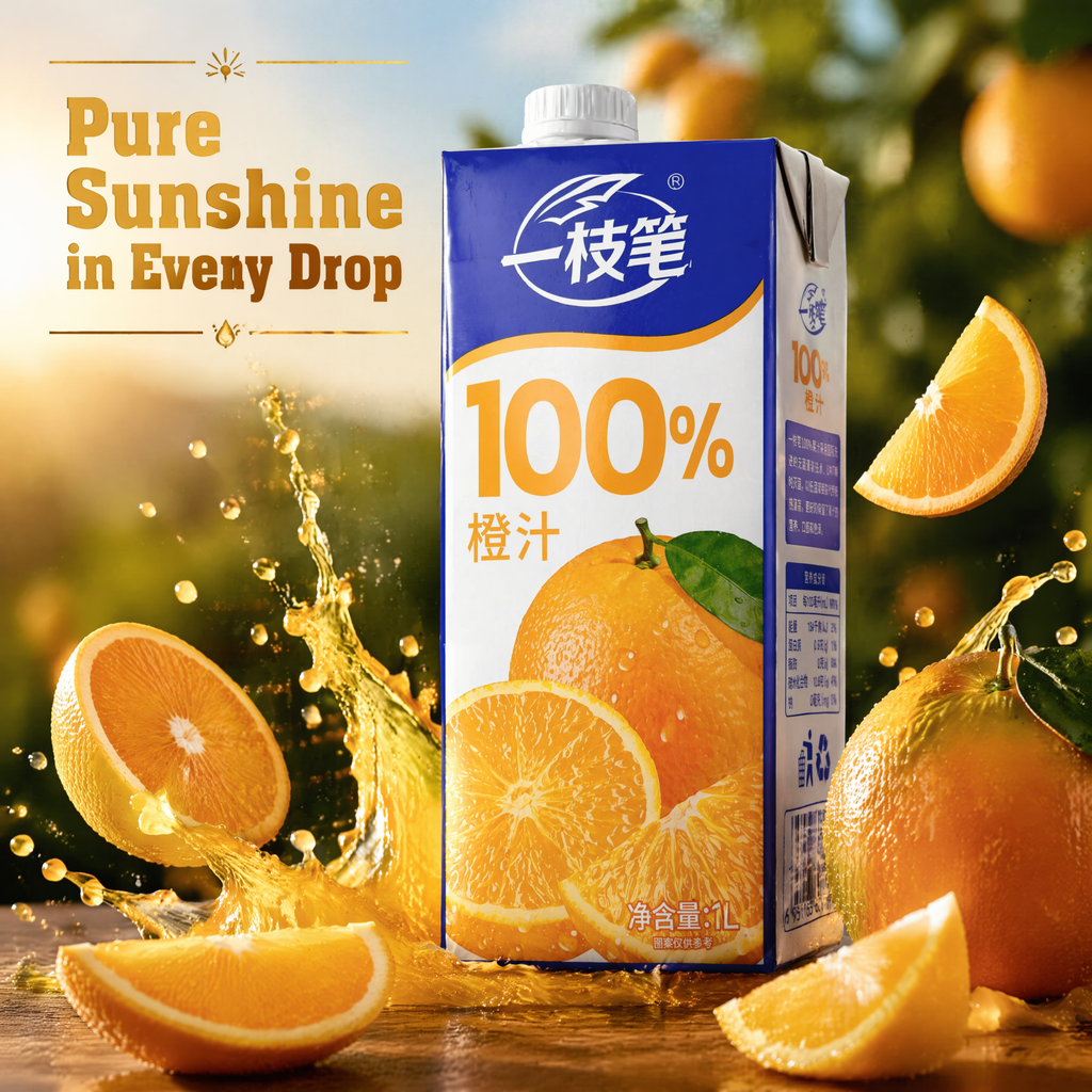 Yizhibi 100% Orange Juice - 1L (一枝笔 100% 橙汁) - ONE PEN SG