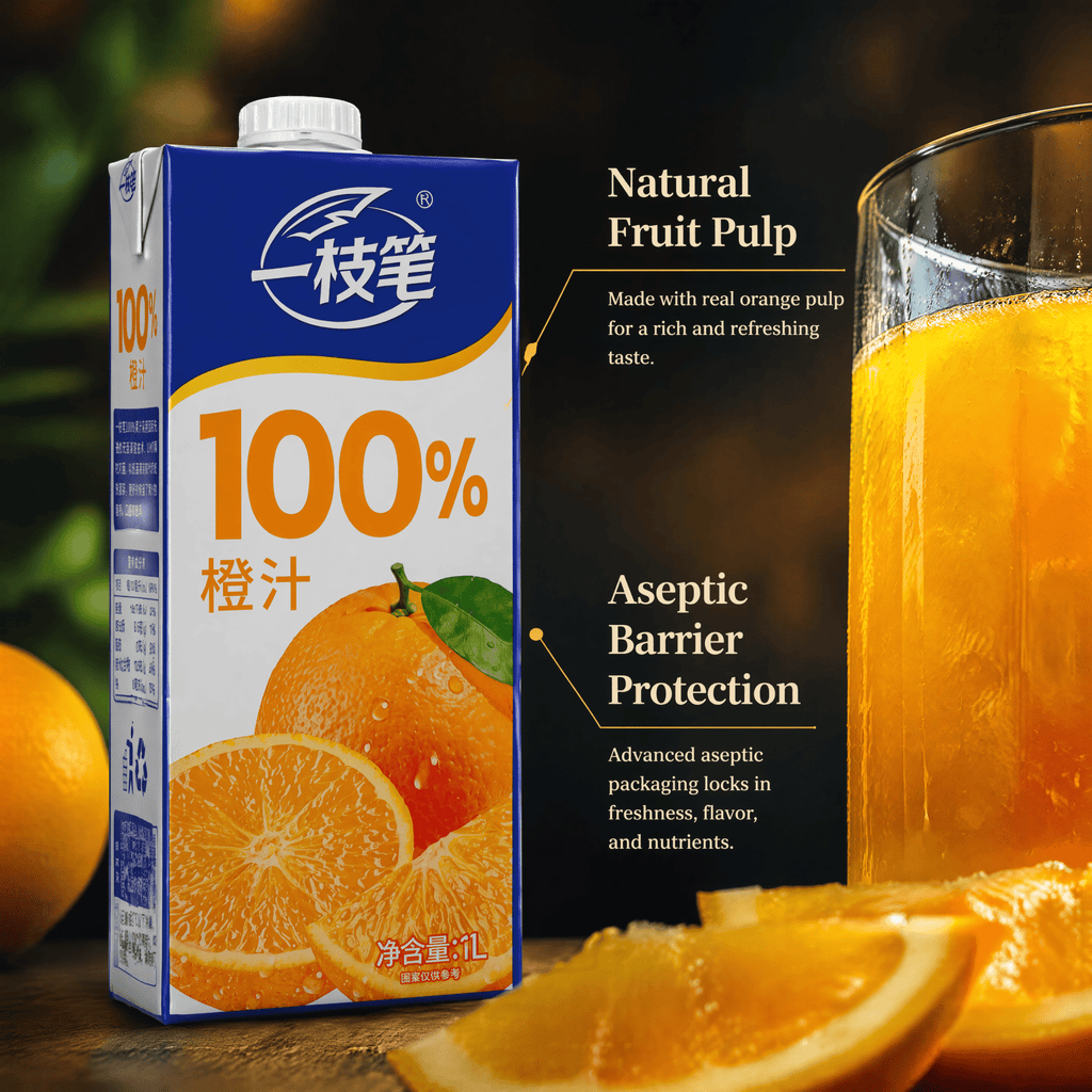 Yizhibi 100% Orange Juice - 1L (一枝笔 100% 橙汁) - ONE PEN SG