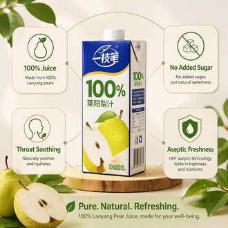 Yizhibi 100% Pure Laiyang Pear Juice 1L – Natural Refreshing Fruit Drink - ONE PEN SG