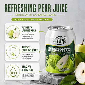 Yizhibi Laiyang Pear Juice Beverage - 245ml (一枝笔 莱阳梨汁饮料) - ONE PEN SG