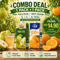 Yizhibi Laiyang Pear Juice Drink + 100% Orange Juice 1L x 2 Packs (1+1 Combo) Singapore - ONE PEN SG