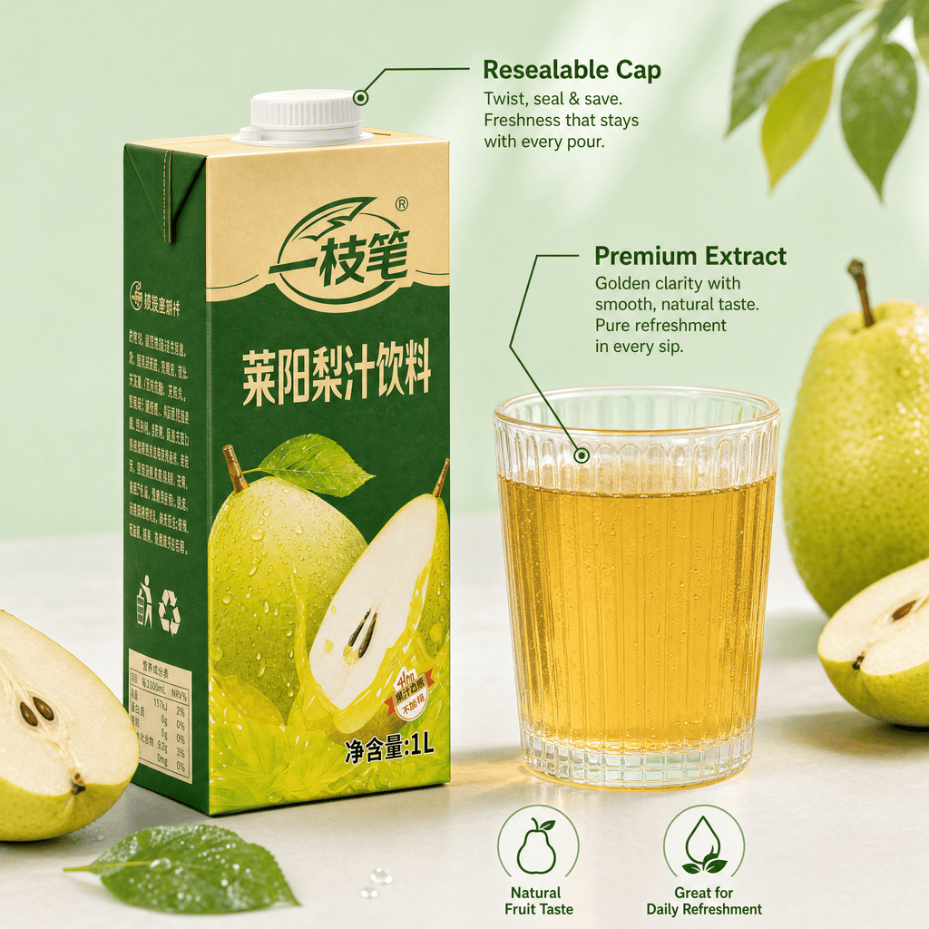 Yizhibi Laiyang Pear Juice Drink 1L x 2 Packs (1+1 Combo) Singapore - ONE PEN SG