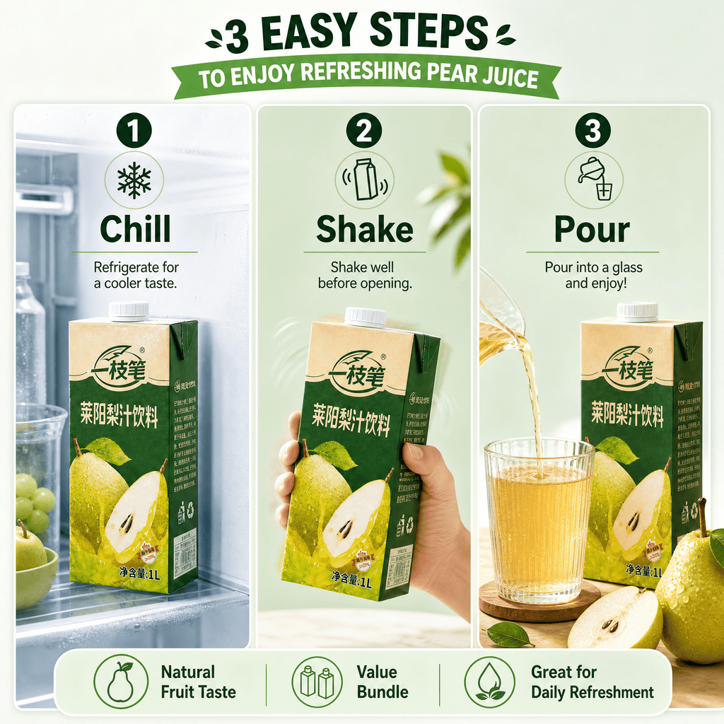 Yizhibi Laiyang Pear Juice Drink 1L x 2 Packs (1+1 Combo) Singapore - ONE PEN SG